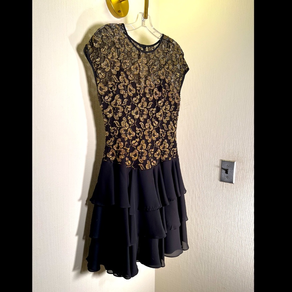 Black & gold dress
